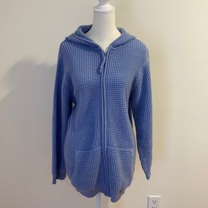 Womens zip up sweater violet color